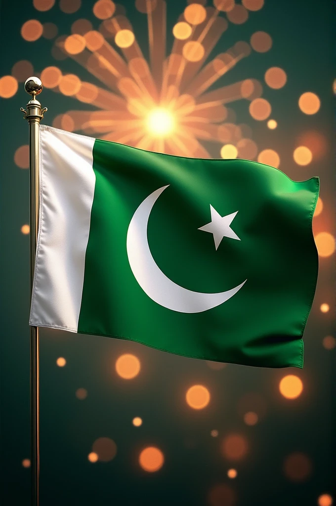 14 august happy independence day on the picture with Pakistan flag 