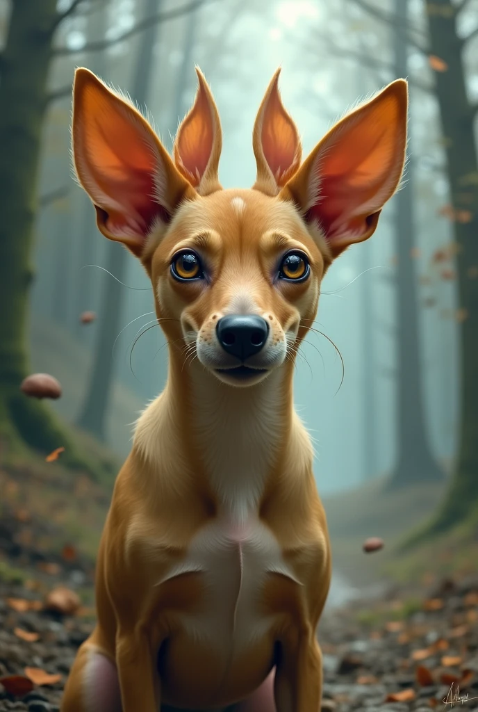 A dog with 5 ears