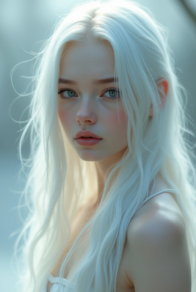 make a white haired girl