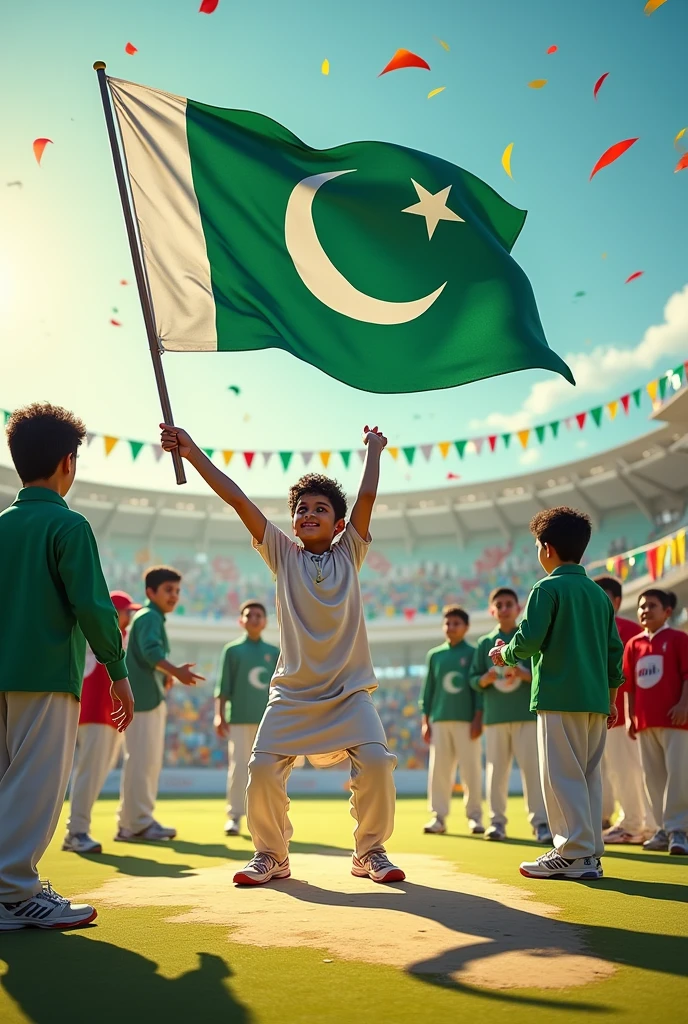 Pakiatan day celebrations by raja Cricket Academy