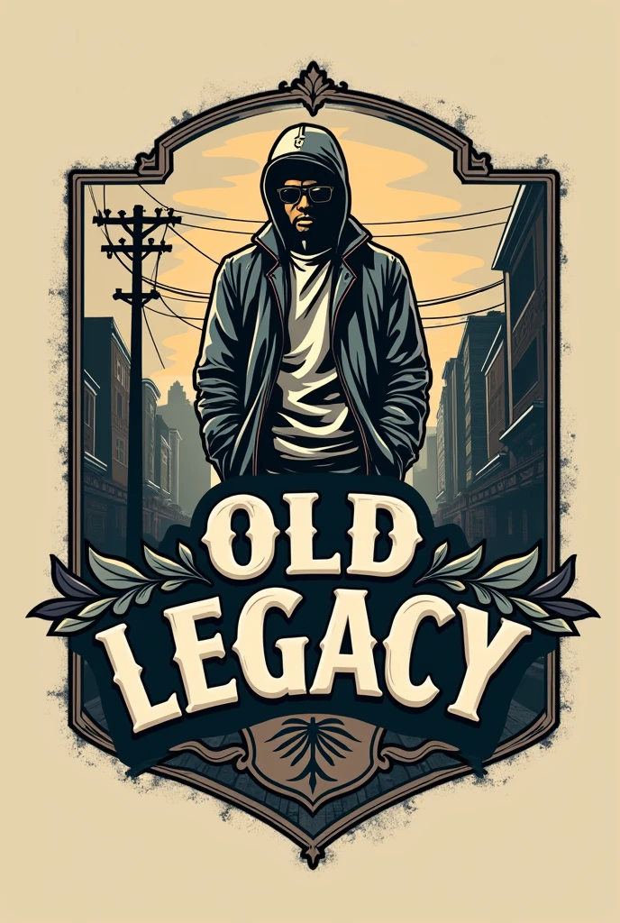 Maque logo publicitaires vintage streetwear du nom de Old legacy