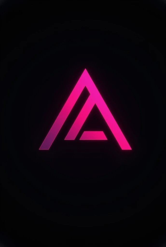 A and S word, gaming logo, black outline, in pink color