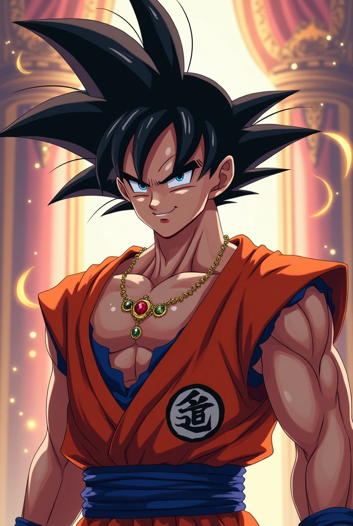 Goku with princess makeup 