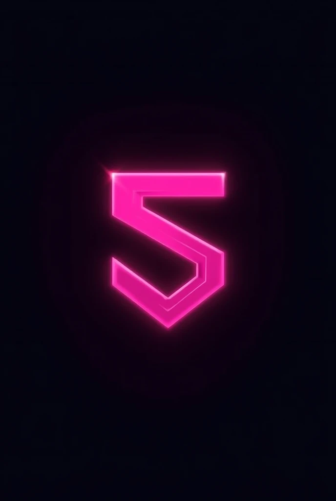 S word, gaming logo, black outline, in Neno pink color