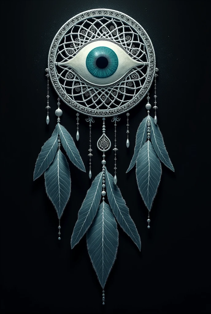 Turkish eye dreamcatcher wallpaper black background