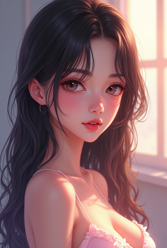 A beautiful and sensual anime girl 