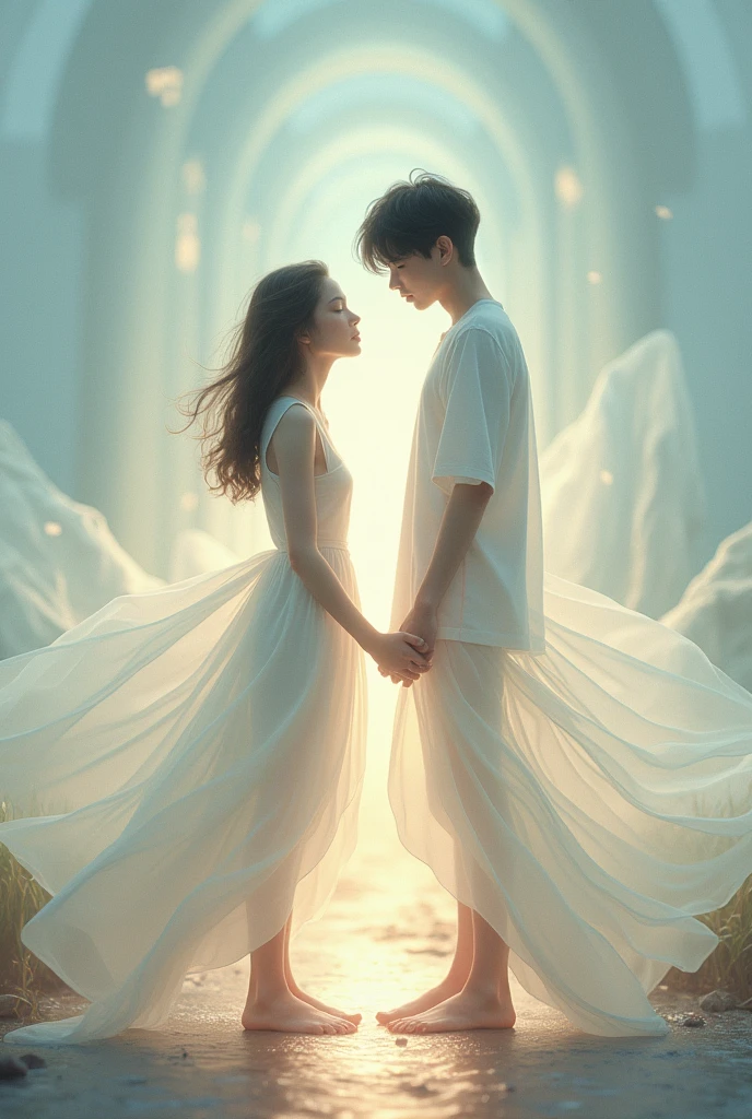 Generate an image inspired by IU and Suga's song Eight