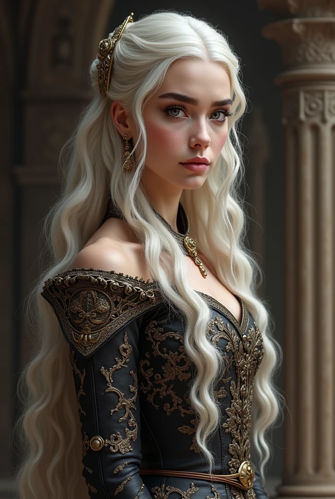 daenerys targaryen, Realism, 4K, big eyes, dress