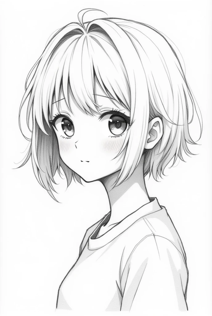 a sketch drawing an anime girl
