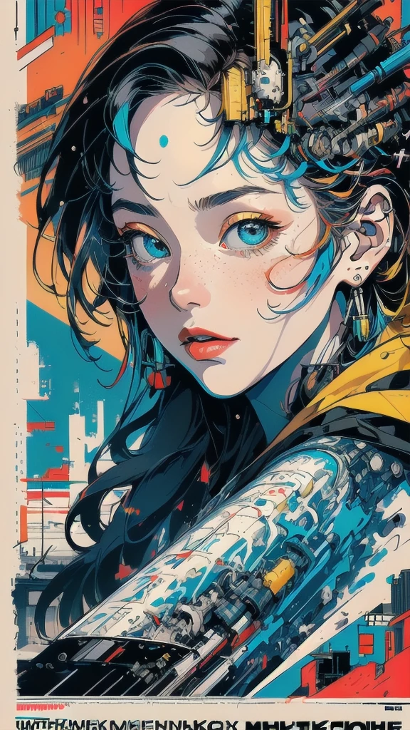 (((masterpiece, highest quality))),(((solo:1.2))),(((1girl:1.2))),32k wallpaper, very detailed, poster, vintage science fiction,(((((geometric cinematic movie poster))))), (bauhaus), shape,(((abstract))),(mid century modern),movie poster,(((((portfolio))))),(((((Close-up))))),(((((bust up))))),((((more various angle)))),(((highlight))),((((heterochromia)))),(((complete. detailed face))),(((Extremely talented))),(((((most complecated machine))))),(((((unlimited mechanic Workaholic))))),(((Absolutely detailed Mighty machines background))),(((Geiger counter))),(((Beautiful vibrant color scheme))),(((hybrid revolutionary)))