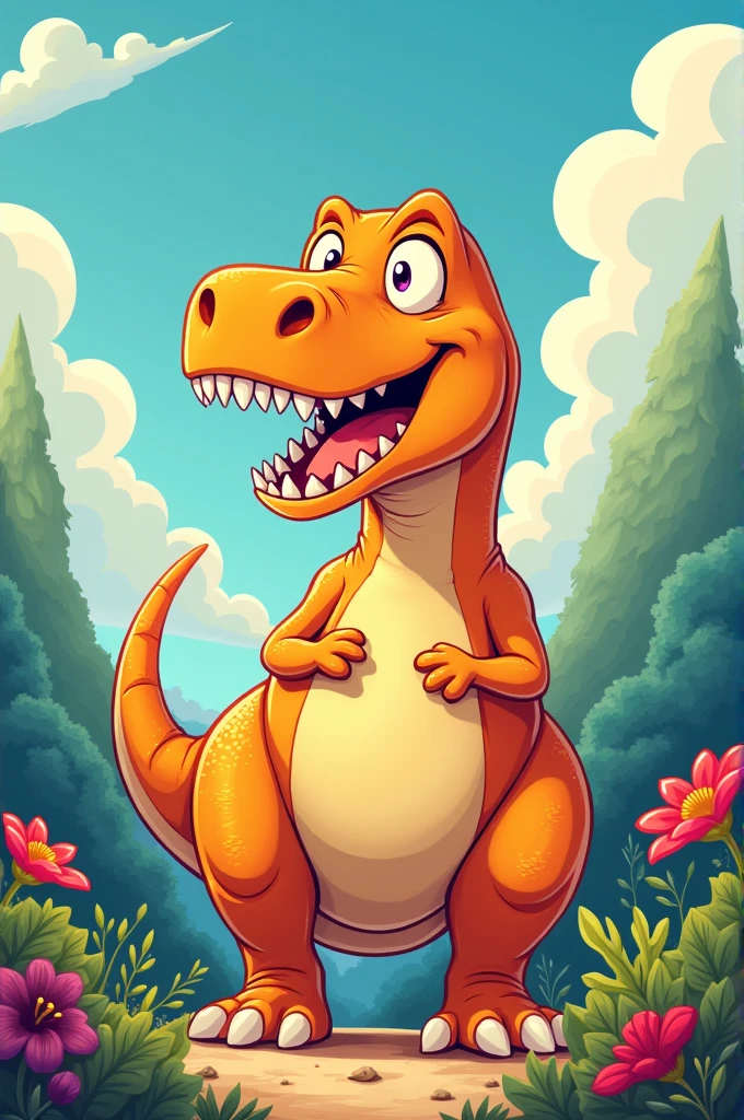T-rex en cartoon