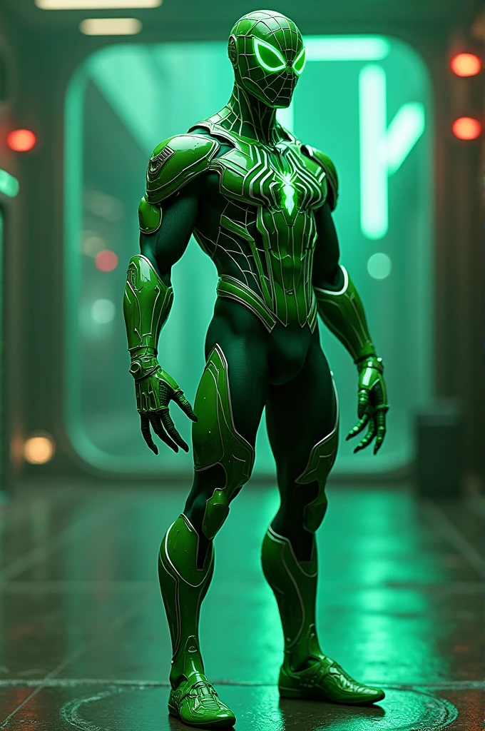 Green Spiderman with Omnix 5k photo
