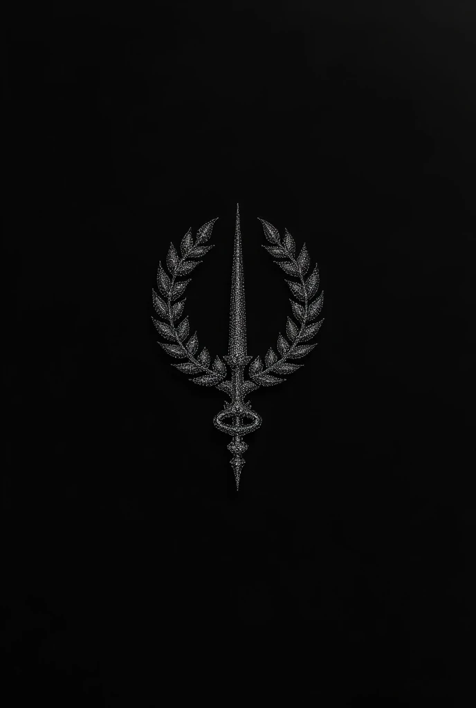 Create a simple black and white greek micro pointillism tattoo