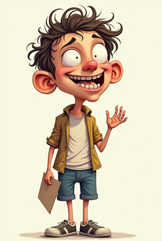 unemployed drawing with funny features and emotions