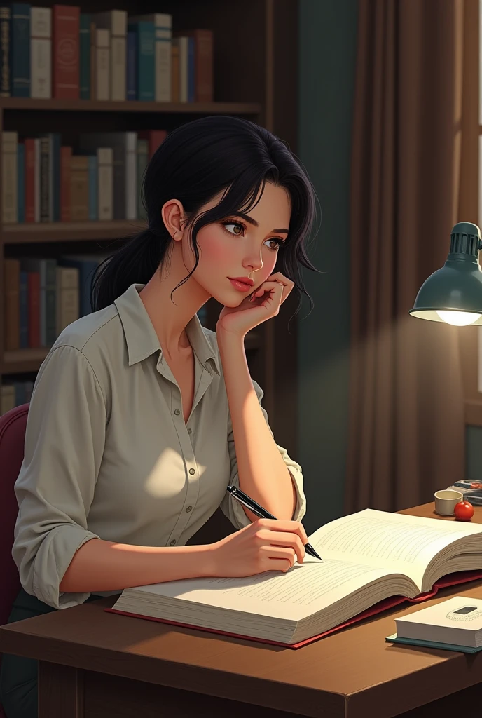 studious woman