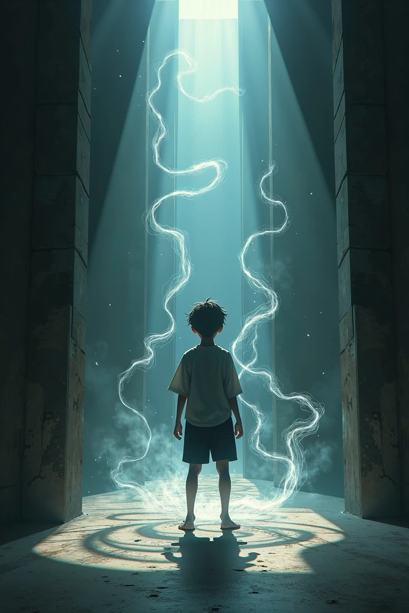 A boy who controls shadows 