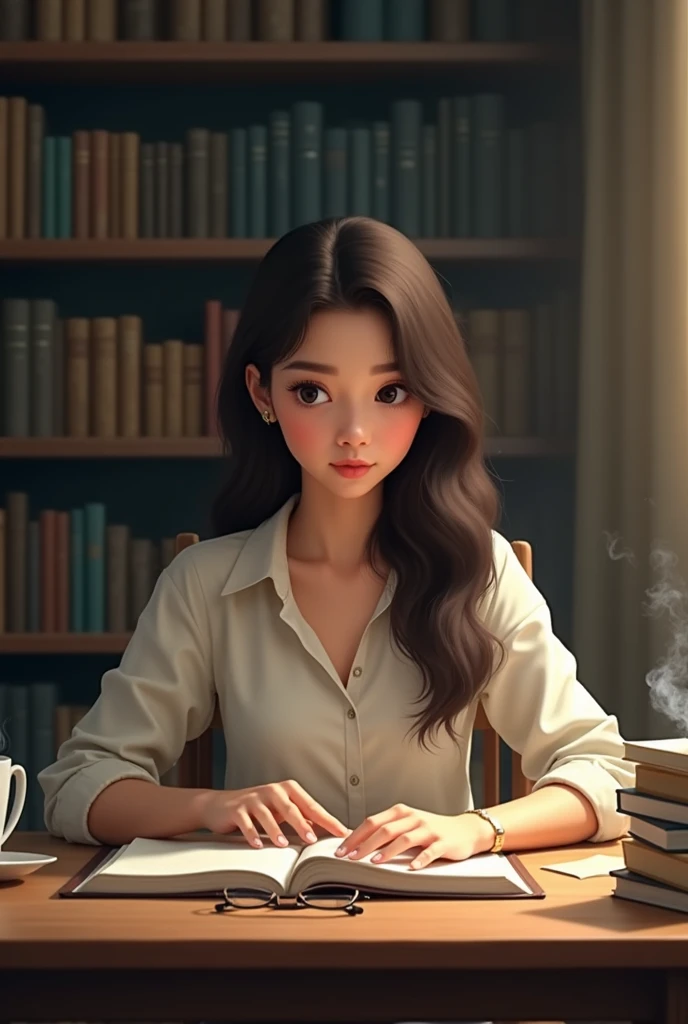 studious woman