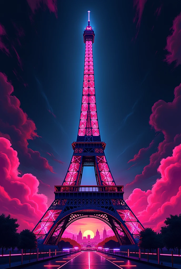 Create the Eiffel Tower design for Poloche 
