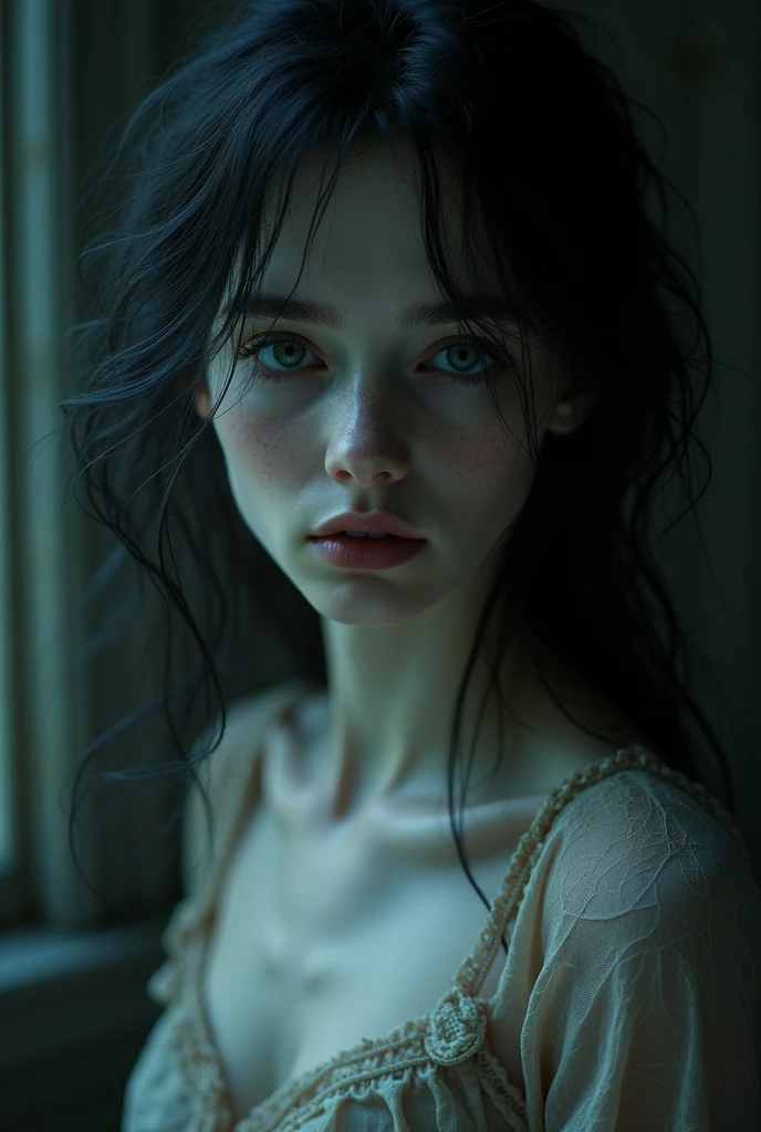 woman with cold skin look