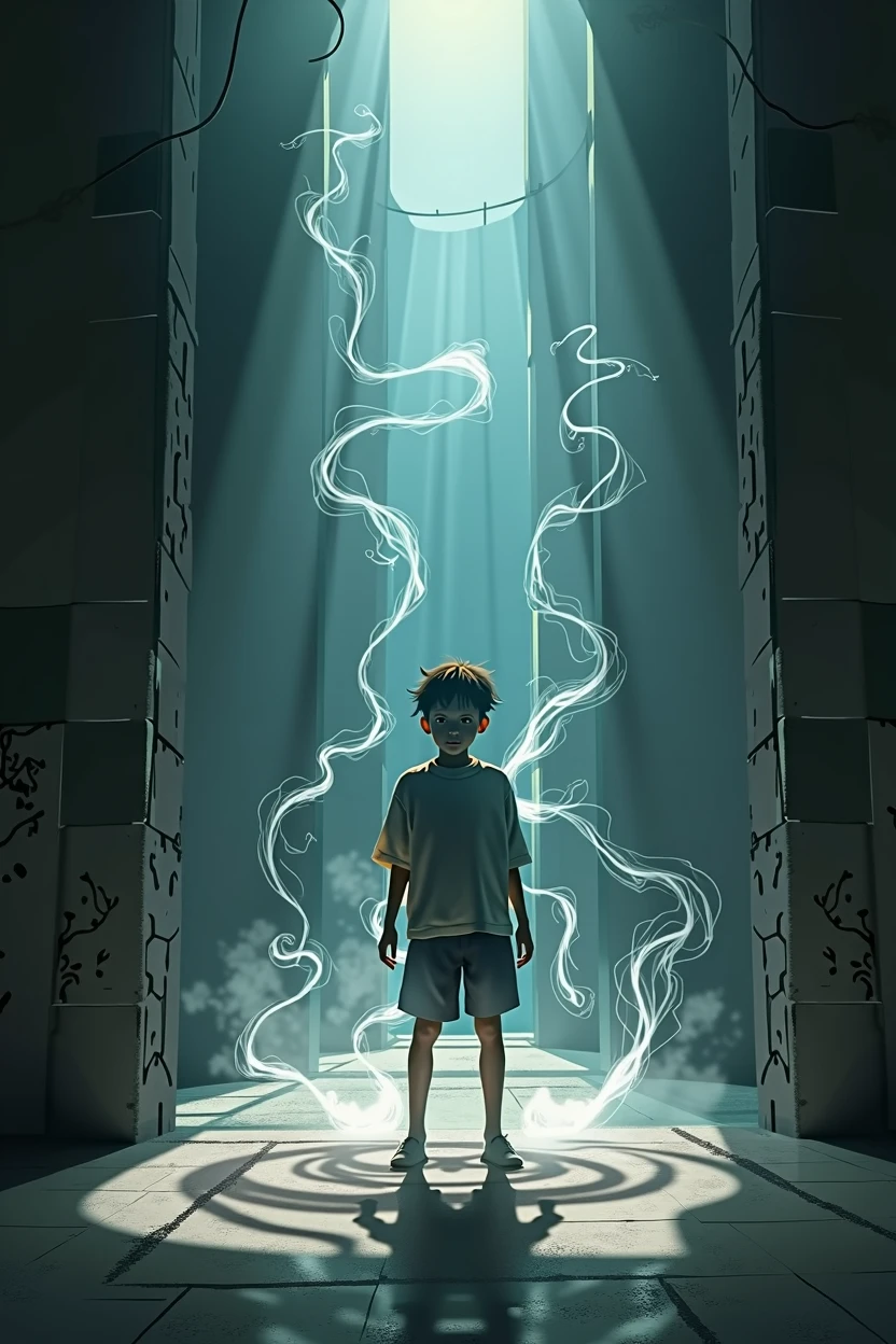 A boy who controls shadows