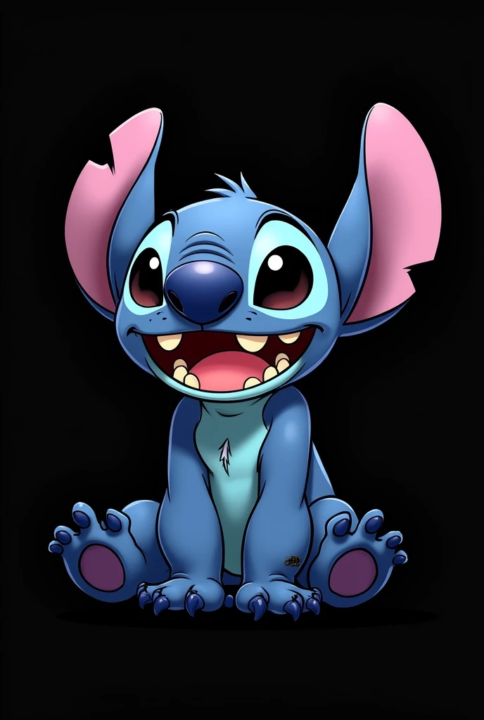 Stitch background black background