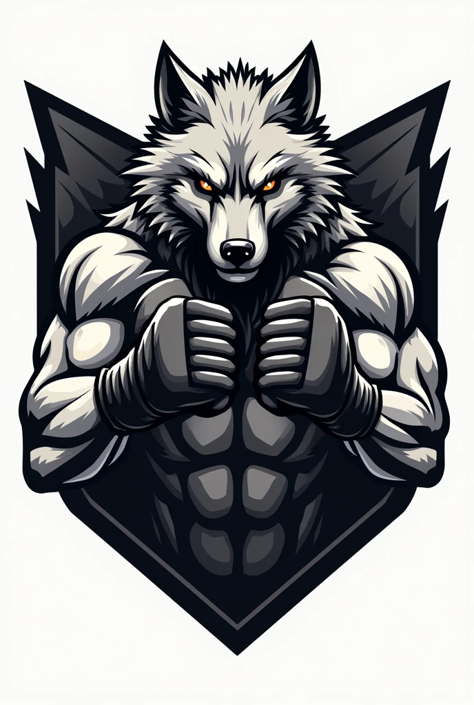Boxing wolf logo