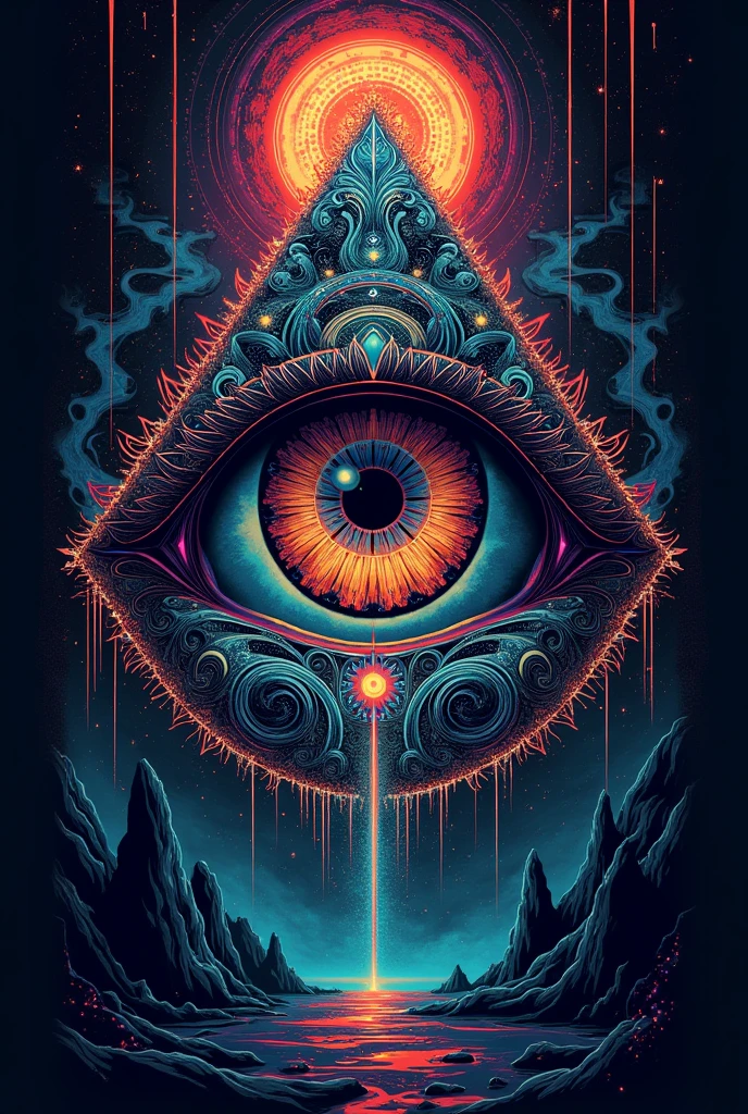 Logo for rock band Written "True Seeing"
See the Truth Illuminati Eye Psychedelic Album Cover 