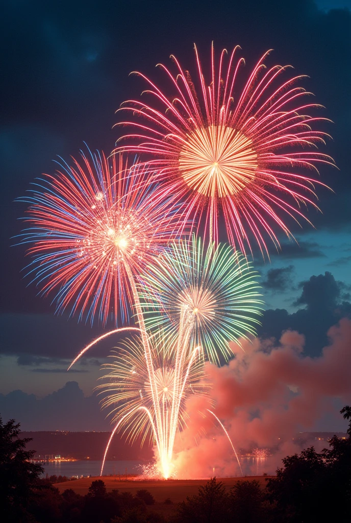and fire works