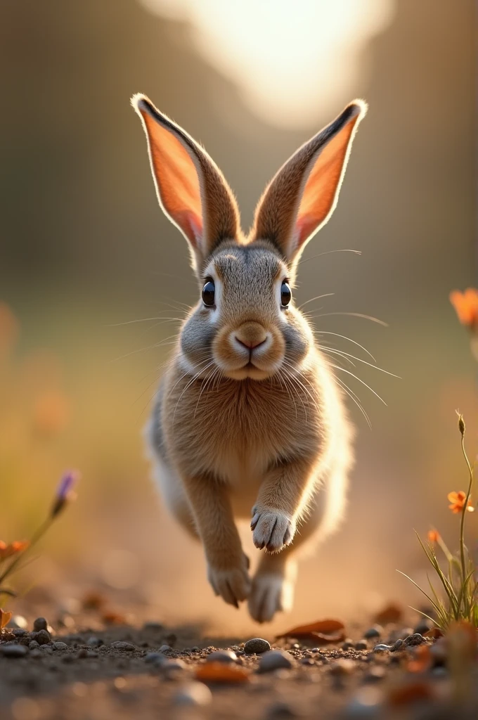 a rabbit running