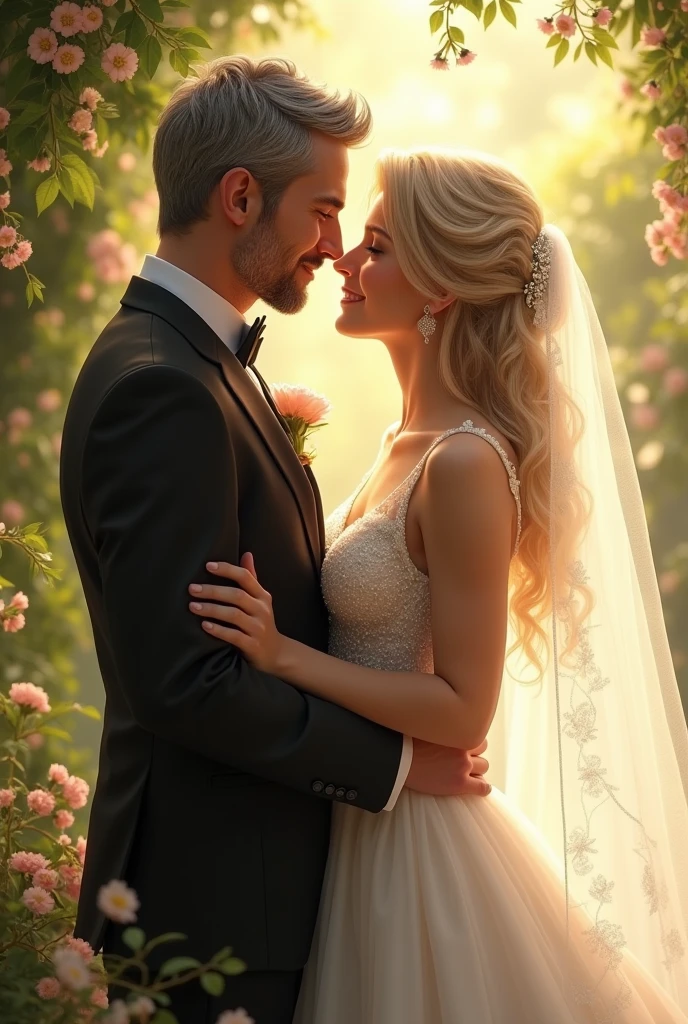 I liked the image but I would like the bride to be blonde and the groom slightly gray at the temples