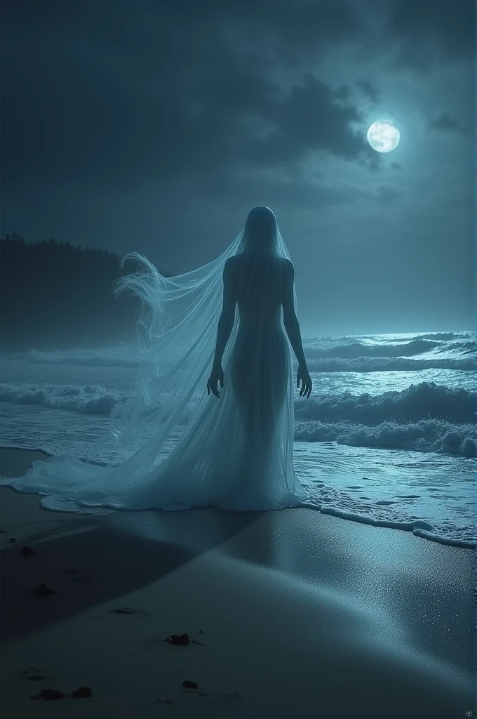 Dumas beach, haunted atmosphere, night, ghost, ocean,