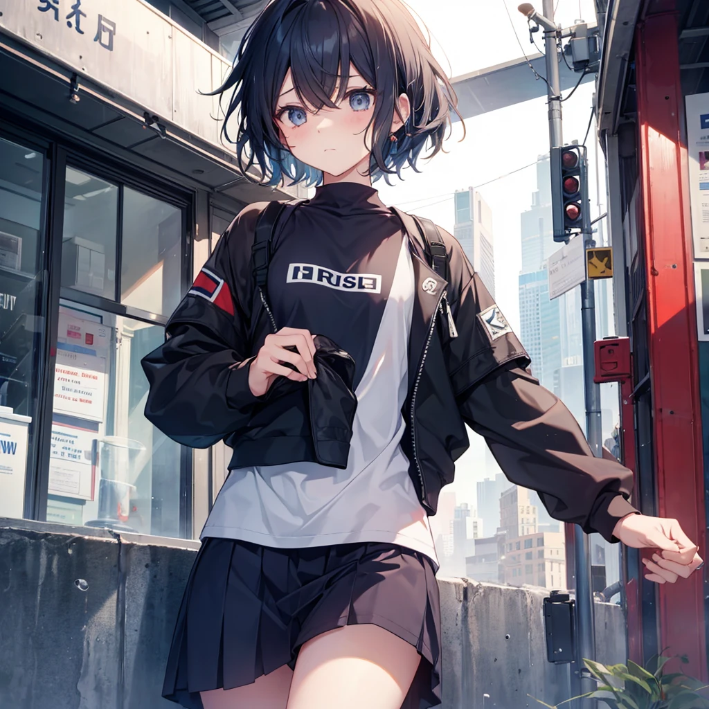 a beautiful tomboyish woman is sad