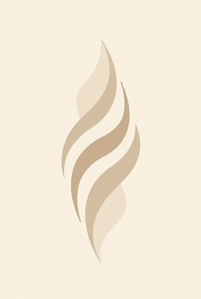 a logo about a manicurist with lines that is beige and white animalistic derived from those