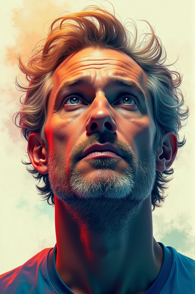 Poster of a man with many emotions