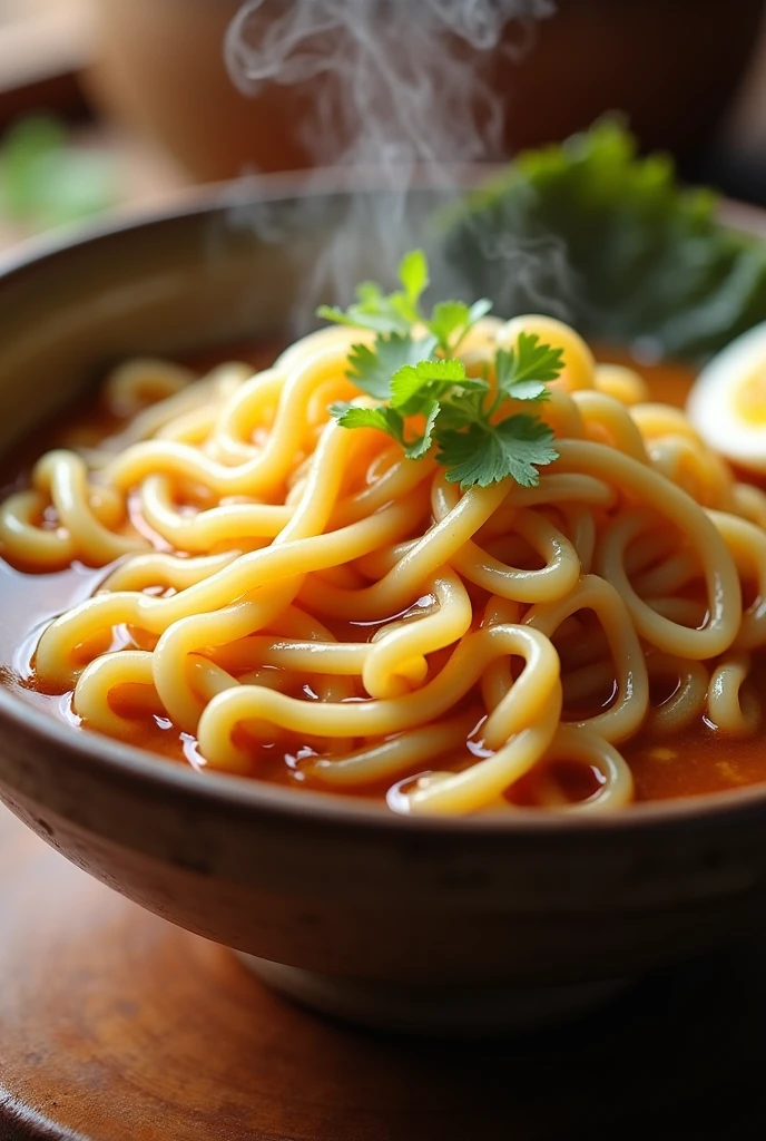 Fluffy ramen noodles
