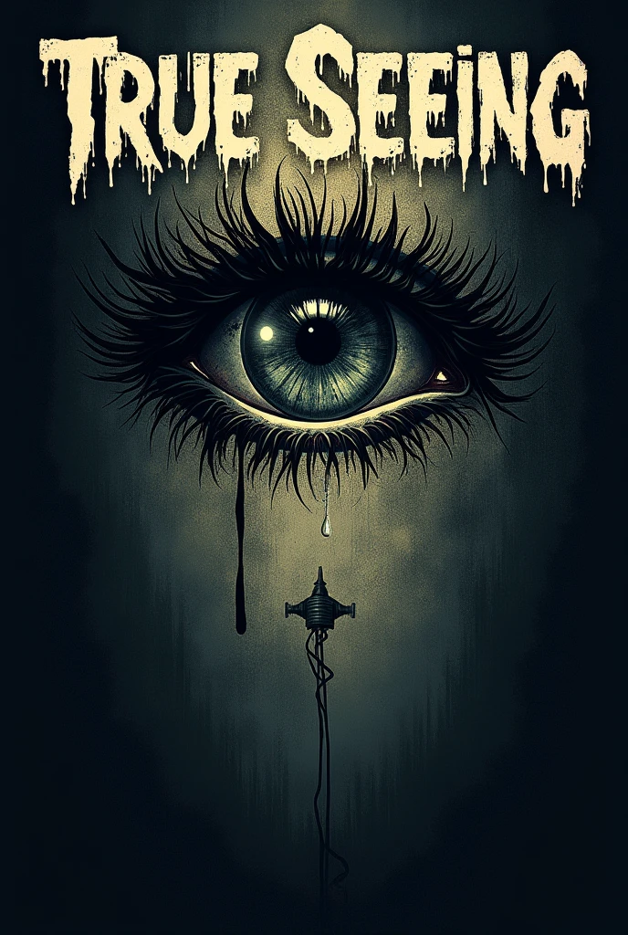 Logo for rock band With the words: True Seeing, very readable See the truth Illuminati Eye Album Cover Emo Hardcore