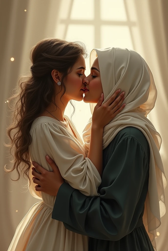 jew and muslim kissing and pegin each other