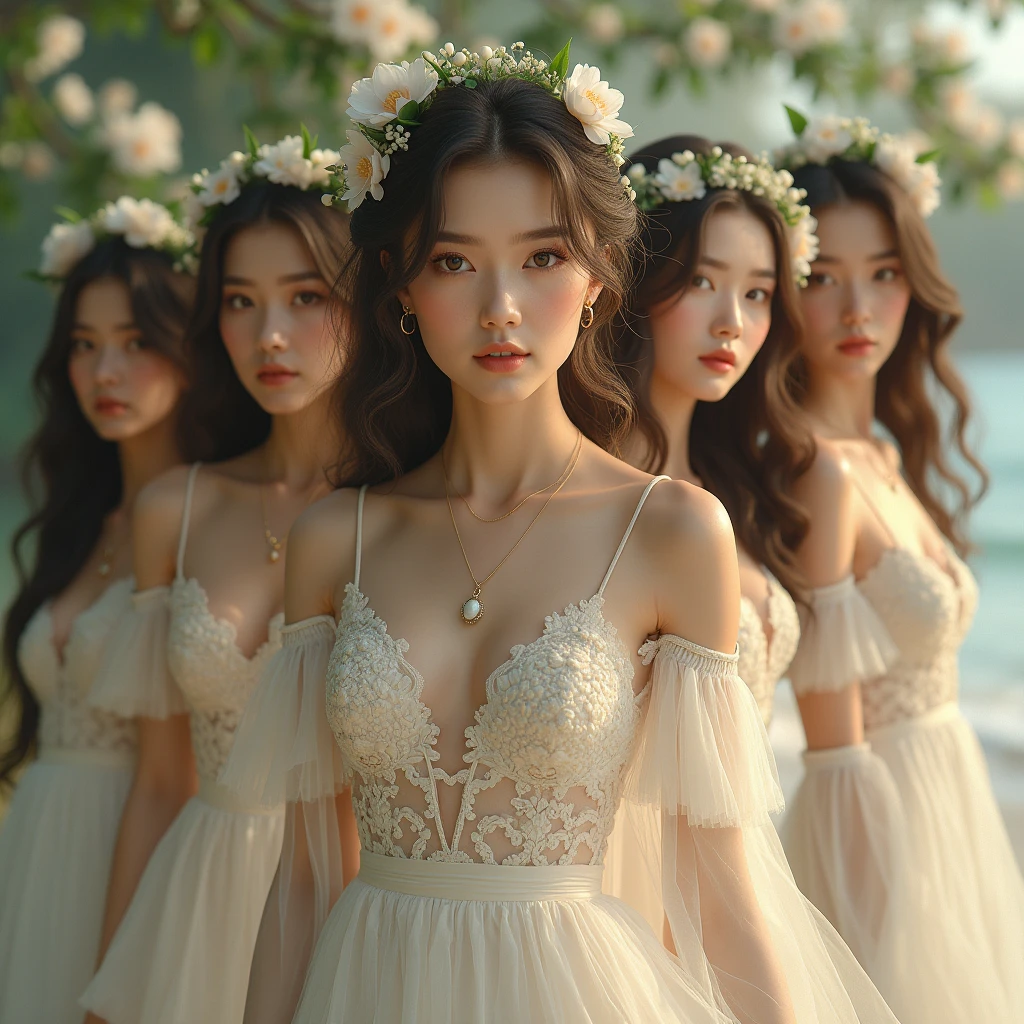 An image of the most beautiful woman. There will be as many women possible in the picture.