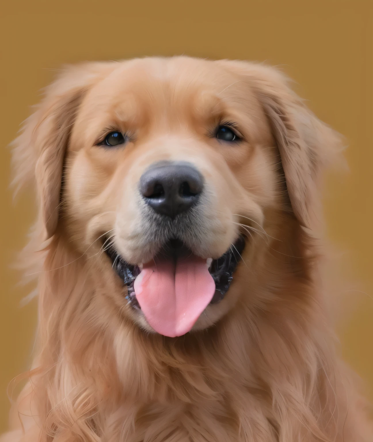 a very cute furry dog, hairs drawn like cartoon, perfectly drawn eyes, eyes like a cartoon drawing, beautiful eyes, perfect eyes, she is very happy, she is smiling, the image is very detailed