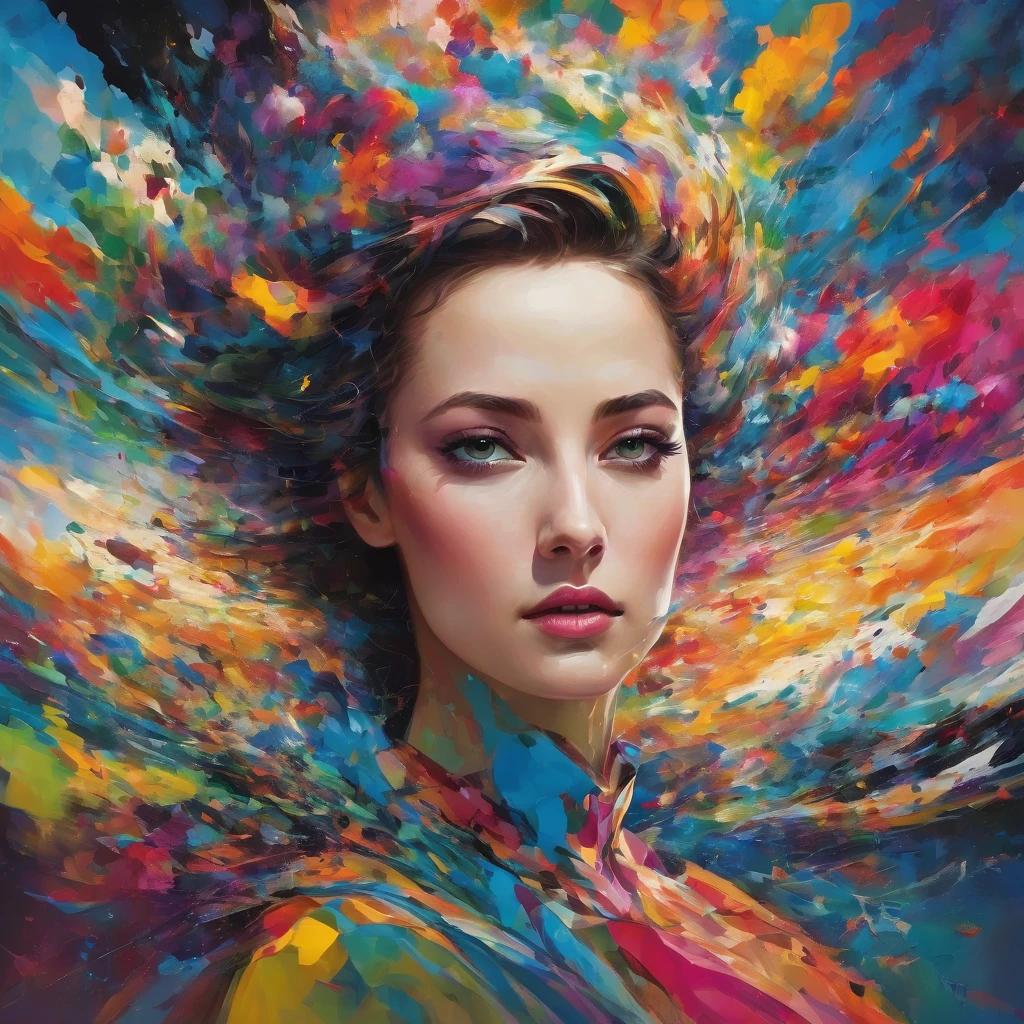 "Visualize an interpretation of the earth on one side of the face. Break down the shape of the Earth into geometric shapes and fragmented planes, To capture its movement and energy in a unique and abstract way. Incorporate bold colors and sharp angles, to convey a feeling of movement and tension. Play with perspective and layering, to create a multidimensional composition, which questions traditional notions of space and form. Be inspired by the avant-garde spirit of surreal realism and see nature in a fresh and innovative light.. Unleash your creativity, as you bring this imaginative scene to life on the screen