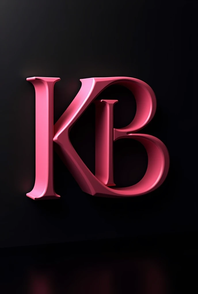 3D capital letters brand logo "Kethenen
Beauty" written in dark pink with a black background 