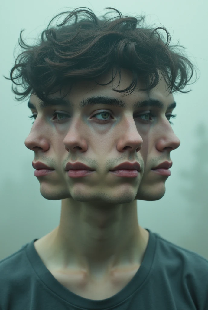 Three young men in one person.