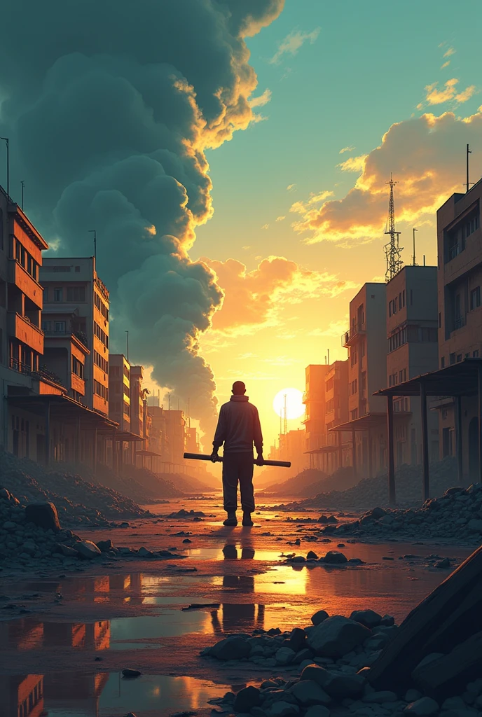 Here’s a detailed concept for the cover of “Colaad iyo Cadceed,” using the city of Mogadishu to depict both conflict and hope:
1. Mogadishu as the Central Element:
• Mogadishu’s Duality: The cover should feature Mogadishu as the central element, depicted in two contrasting states. The city should be shown as both a site of conflict and destruction, as well as a place of hope and rebuilding.
2. Upper Section - Mogadishu in Conflict:
• Conflict-Ridden Mogadishu: The upper part of the cover can depict Mogadishu during a time of war and conflict. The cityscape could be shown with damaged buildings, rubble in the streets, and smoke rising into a dark, cloudy sky. The overall atmosphere should feel tense and ominous, with muted, dark colors like grays, blacks, and deep blues dominating this section. The iconic buildings of Mogadishu could be seen in a state of disrepair, emphasizing the impact of the conflict.
3. Lower Section - Mogadishu in Hope and Rebuilding:
• Rebuilding and Hope in Mogadishu: In contrast, the lower section of the cover should show Mogadishu in a state of renewal and hope. The same cityscape can be depicted, but this time with signs of rebuilding and recovery. The sky could be clear or show a sunrise, with warm colors like golds, oranges, and soft yellows bathing the scene. New buildings might be rising, people going about their lives, and greenery starting to reclaim the urban space, symbolizing the resilience of the city and its people.
4. Central Figure or Symbol:
• Bridge Between Conflict and Hope: A central figure, possibly Mohamed, can be placed between the two scenes, symbolizing the bridge between conflict and hope. He could be standing firmly, with a tool of his trade (like a cobbler’s hammer) in hand, representing his role in rebuilding. Alternatively, you could use a symbolic image, like a cracked but still standing pillar, connecting the top and bottom halves of the cover, representing the city’s endurance.
5. Title and Typogr