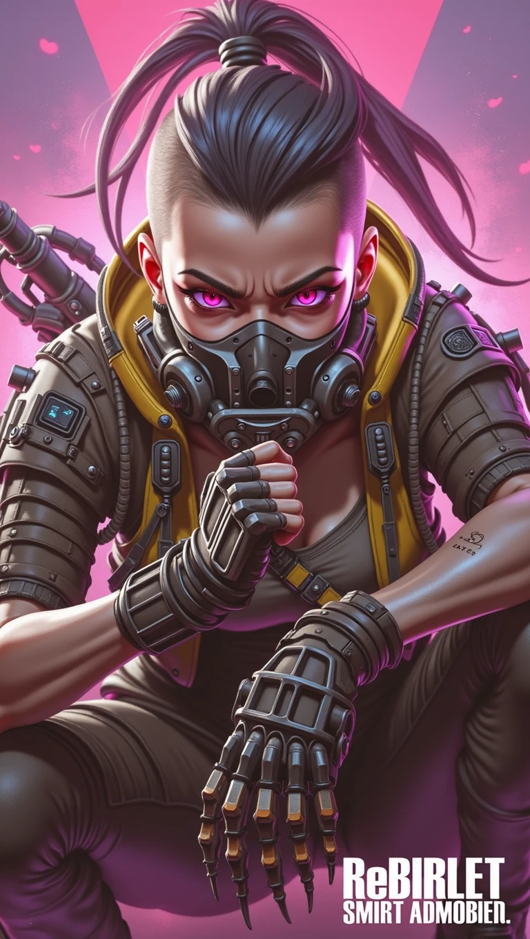 best quality, masterpiece, aesthetic, full-body dynamic pose high quality, 1girl punching, android, (yellow and black) upper armor, mechanical arms, short punk hair, black hair, white background, intense expression, looking at viewer, (simple background:1.4) a (giraffe pattern outfit) yellow and black outfit,sword,beautiful cyberpunk woman,cyberpunk angry gorgeous goddess,beautiful cyborg girl ,hyper realistic,intricate details,cinematic lighting,vibrant colors,award winning,stunning,masterpiece
