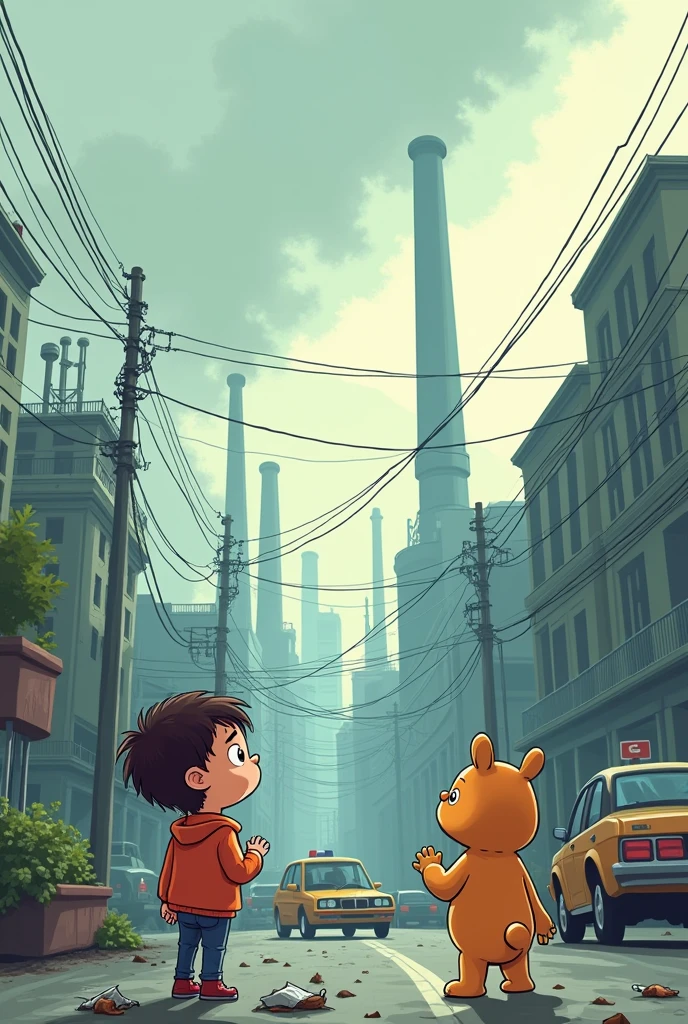 Cartoon about air pollution