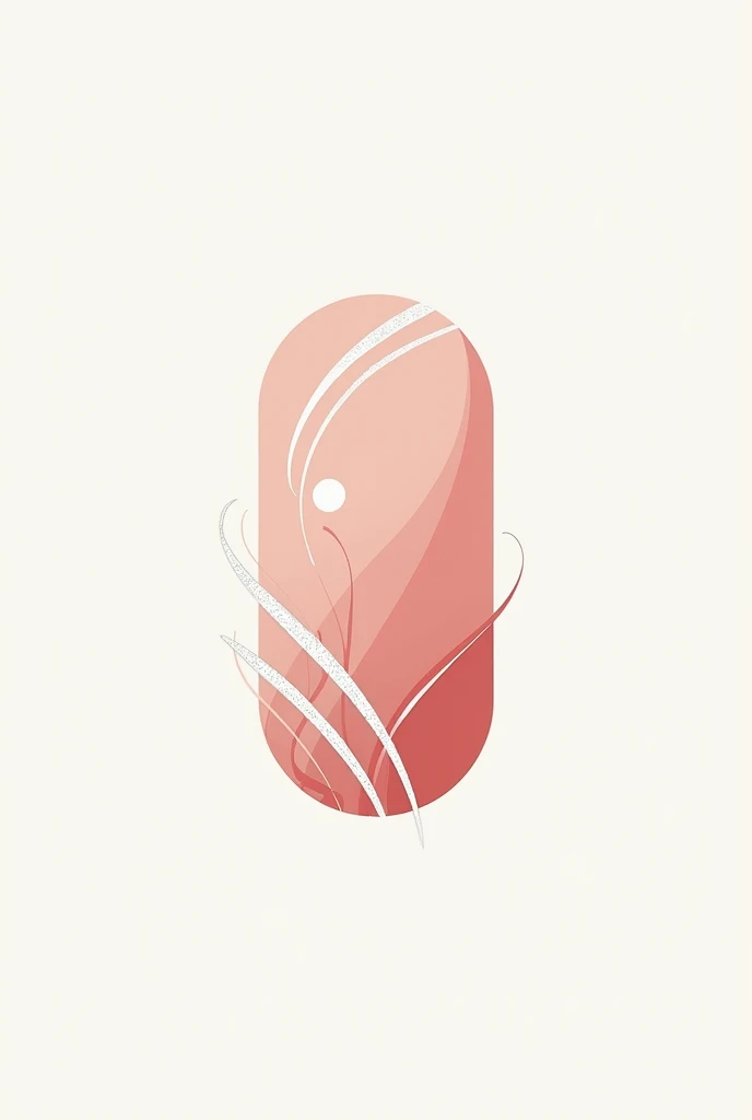 a logo that has a representation that there is imagination in a nail with, A logo for a manicurist company with lines that is mixed colors that looks elegant and that draws the attention of the person that looks elegant and not so much stuff, minimalist type