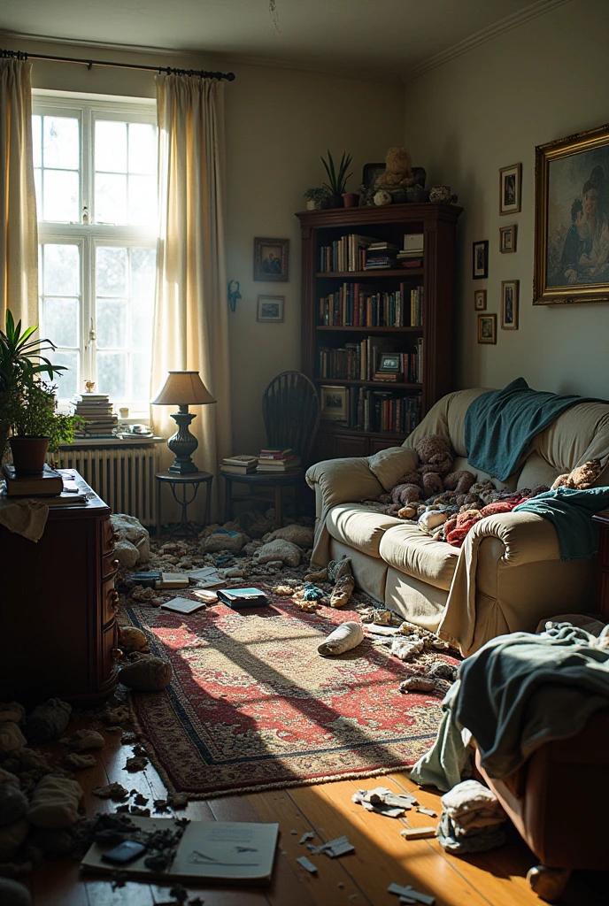 Living room messy