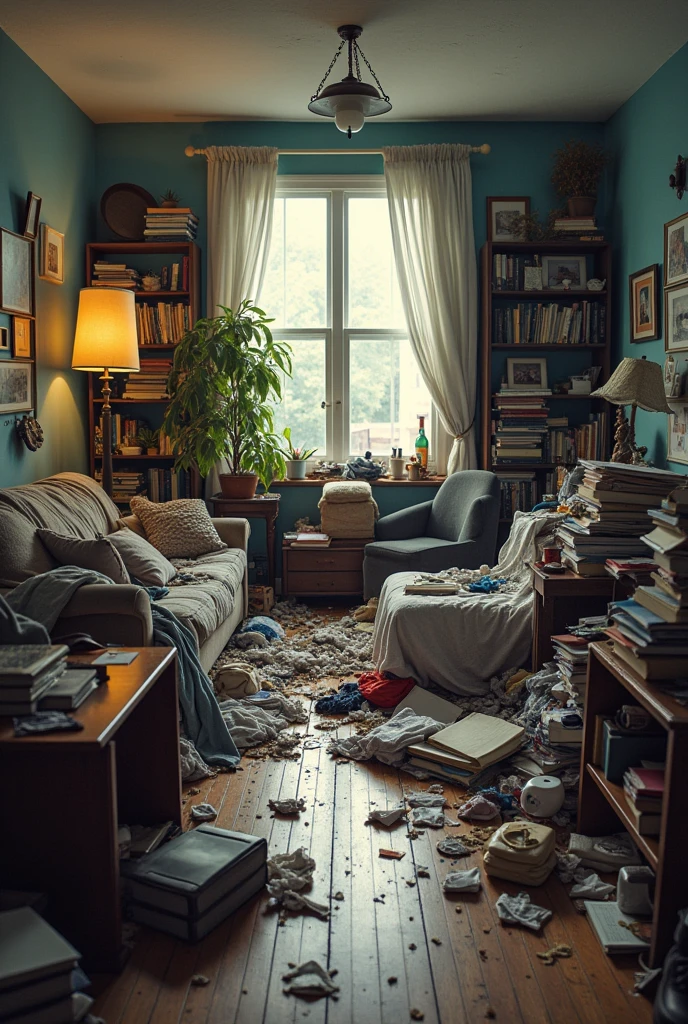 Living room messy