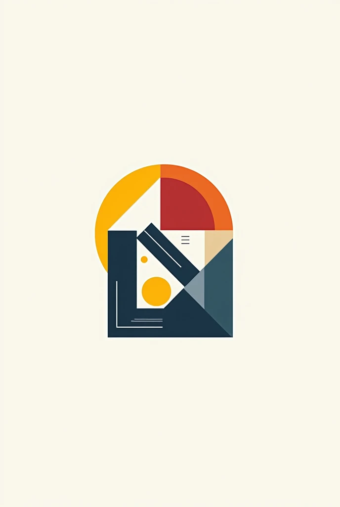 Architectural drawing logo containing symbols, Colors and shapes, prom 51