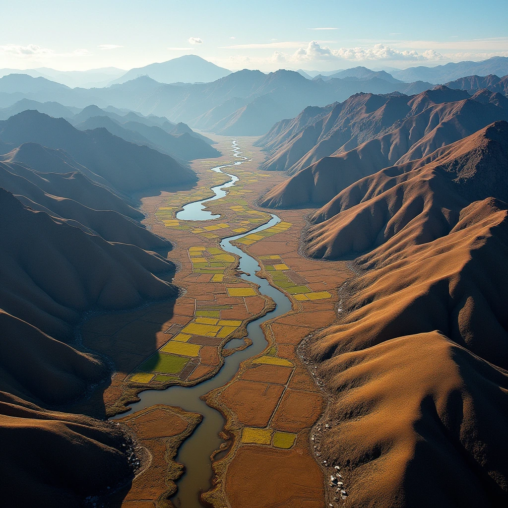 An aerial photo of the land with lots in Peru